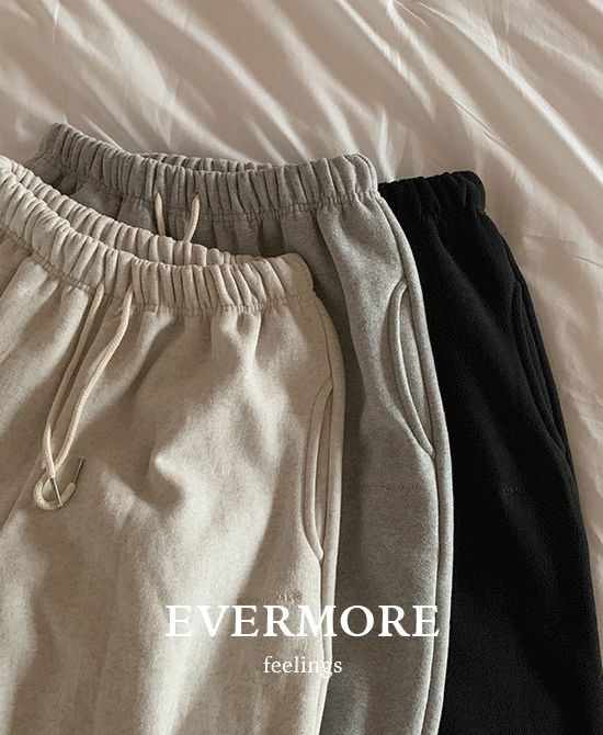 [evermore] 에버모어조거팬츠 (양기모-3color) *기본-그레이,오트밀 1/26 출고
