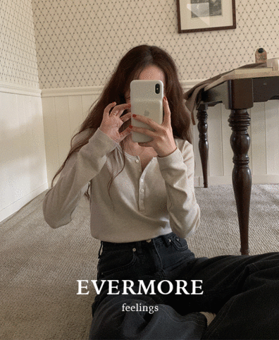 [evermore] 골지버튼t (3color) *당일출고