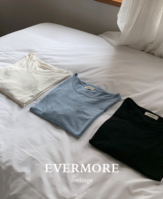 [evermore] 린넨유넥t (3color) *당일출고