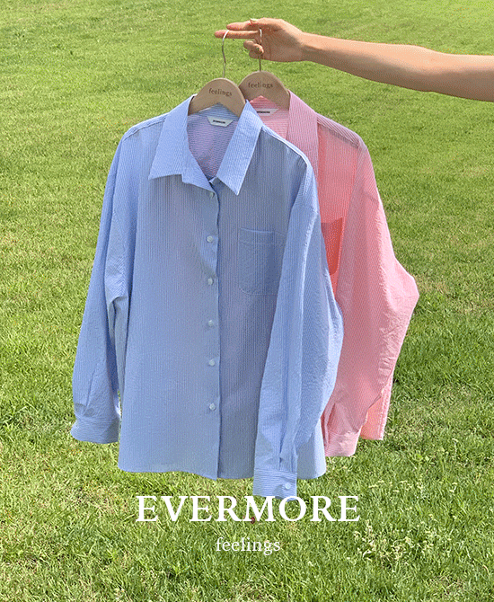 [evermore] 팜스스트라이프셔츠 (2color) *코랄핑크 7-10일소요